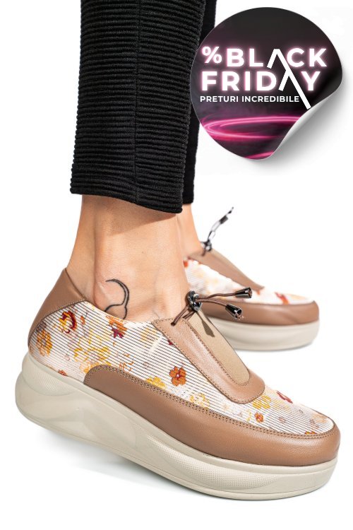 Pantofi crem piele naturala 2pc00g