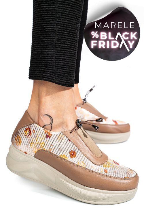 Pantofi crem piele naturala 2pc00g