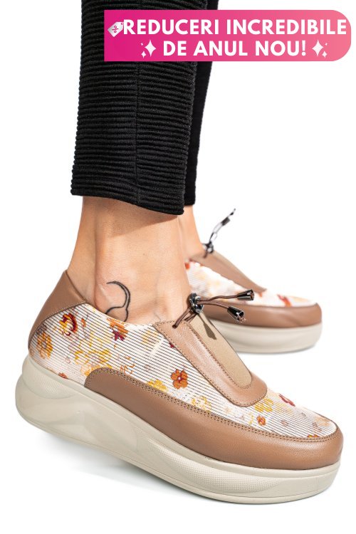 Pantofi crem piele naturala 2pc00g