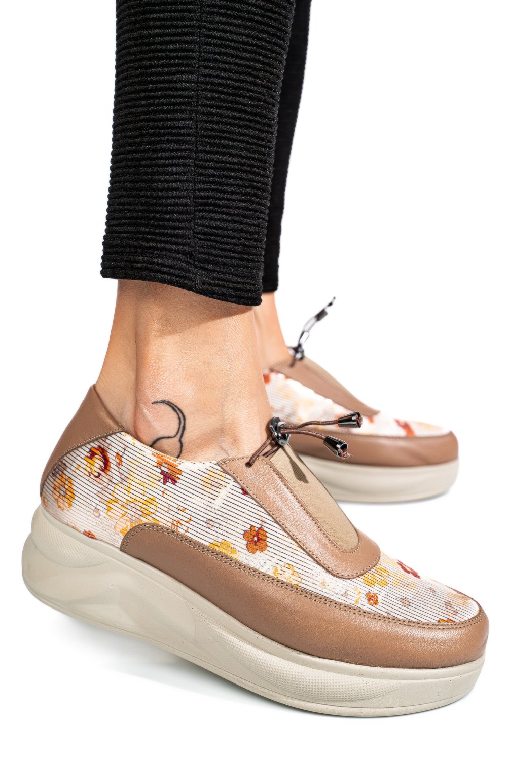 PANTOFI CREM PIELE NATURALA 2PC00G