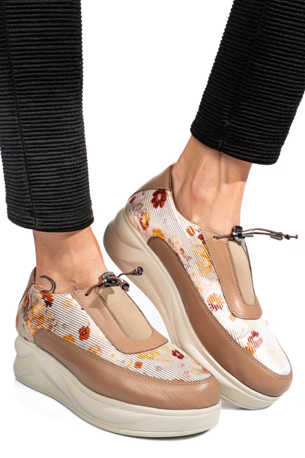 PANTOFI CREM PIELE NATURALA 2PC00G