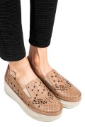 PANTOFI BEJ PIELE NATURALA 2PC005MM