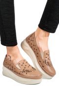 PANTOFI BEJ PIELE NATURALA 2PC005MM