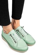 PANTOFI SPORT VERZI PIELE NATURALA 1PC342