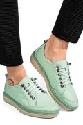 PANTOFI SPORT VERZI PIELE NATURALA 1PC342