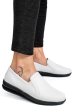 Mocasini albi piele naturala 3pc01mm