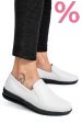 Mocasini albi piele naturala 3pc01mm