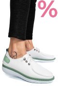 MOCASINI ALB VERDE PIELE NATURALA 1PC44
