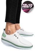 MOCASINI ALB VERDE PIELE NATURALA 1PC44
