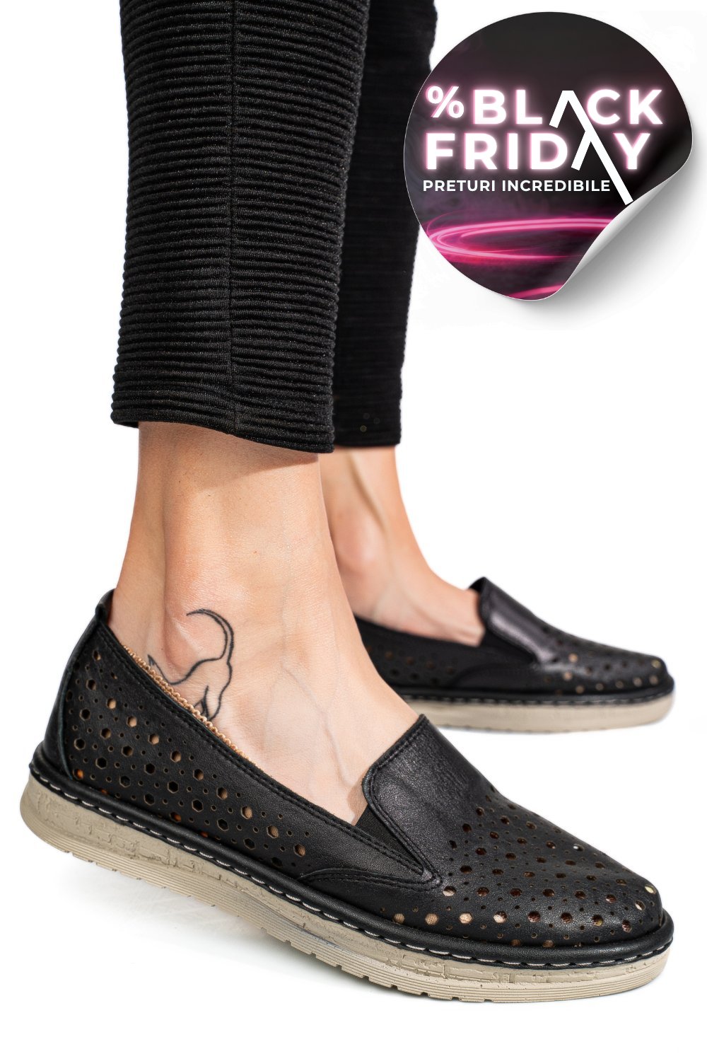 MOCASINI NEGRI PIELE NATURALA 0PC36