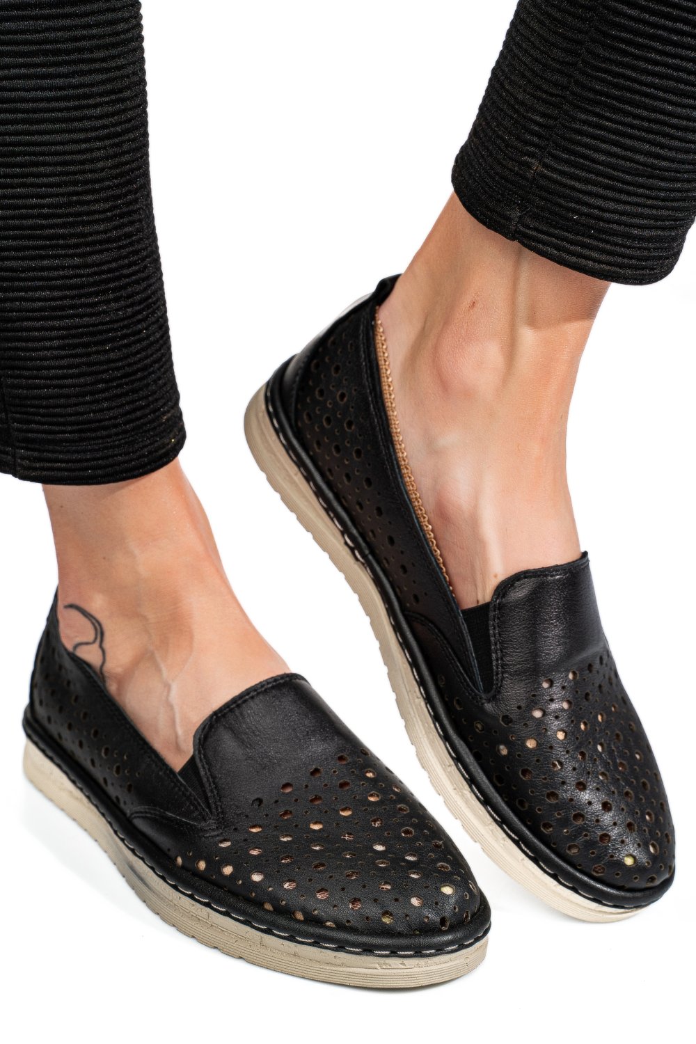 MOCASINI NEGRI PIELE NATURALA 0PC36