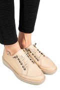 PANTOFI SPORT BEJ PIELE NATURALA 1PC342