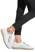 PANTOFI SPORT ALBI PIELE NATURALA 1PC17