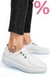 Mocasini albi piele naturala 1pc44