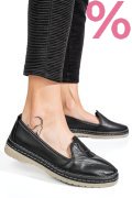 ESPADRILE NEGRE PIELE NATURALA 1PC26