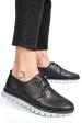 Pantofi negri piele naturala 1pc50mm