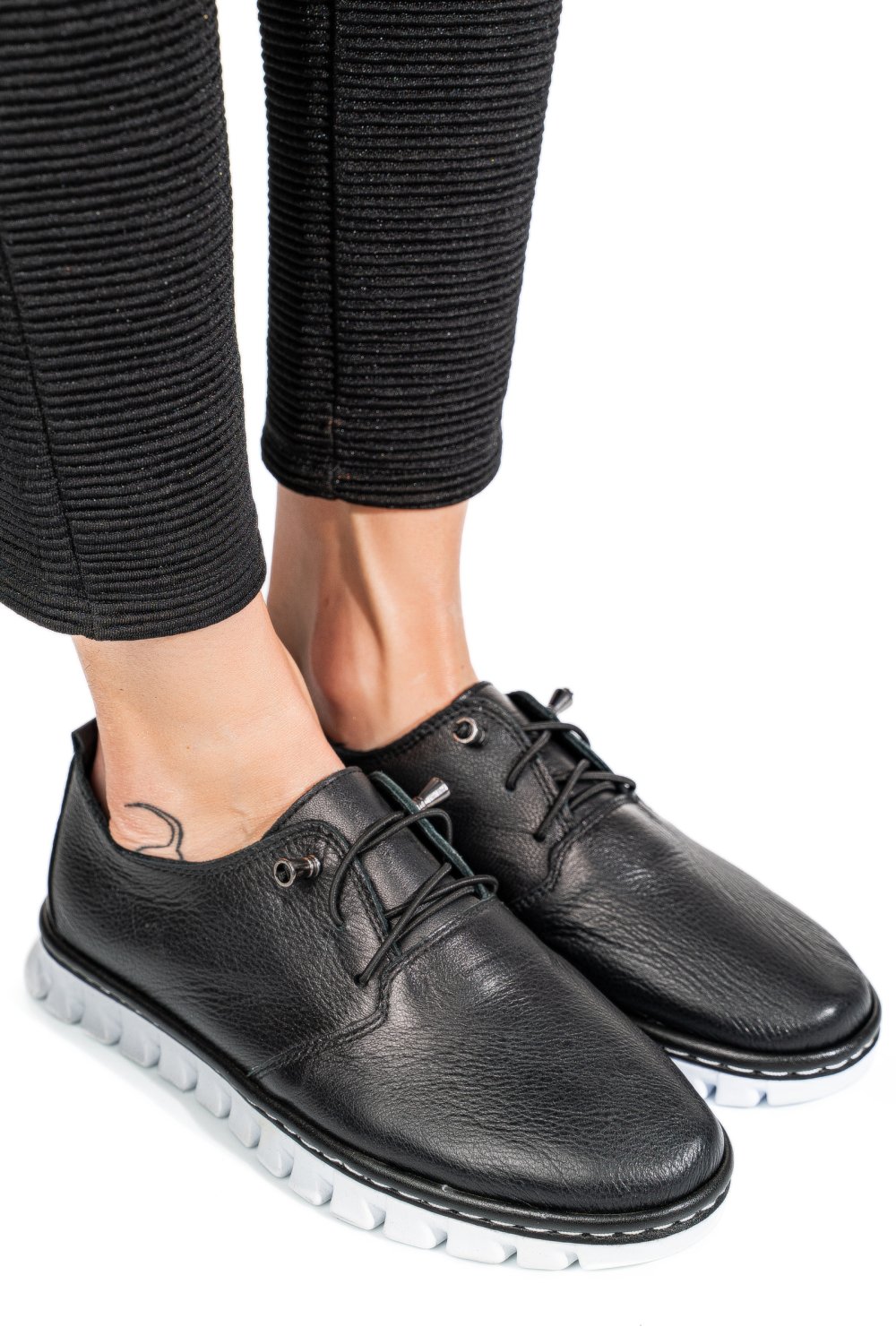 PANTOFI NEGRI PIELE NATURALA 1PC50MM