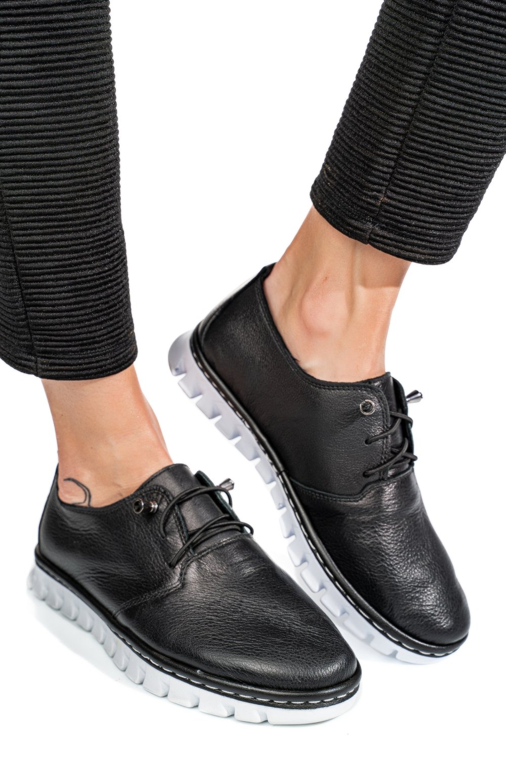 PANTOFI NEGRI PIELE NATURALA 1PC50MM