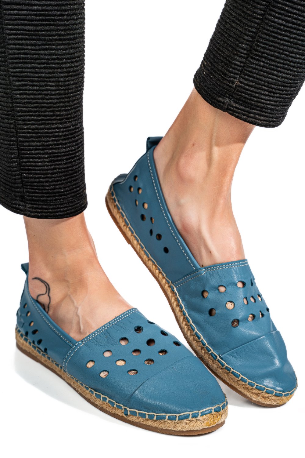 ESPADRILE ALBASTRE PIELE NATURALA 1PC7905
