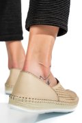 PANTOFI SPORT BEJ PIELE NATURALA 1PC323
