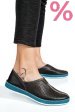 Pantofi sport negri piele naturala 1pc323
