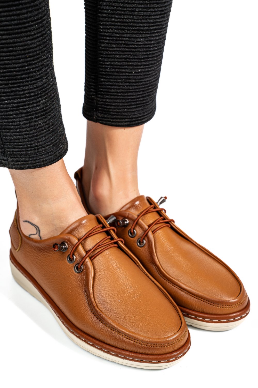 MOCASINI MARO DESCHIS PIELE NATURALA 1PC44