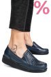 Pantofi albastri piele naturala 6pc02