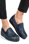 PANTOFI ALBASTRI PIELE NATURALA 6PC02