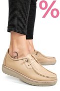 MOCASINI BEJ PIELE NATURALA 1PC960