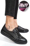 PANTOFI SPORT NEGRI PIELE NATURALA 5PC00