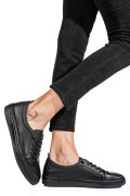 PANTOFI SPORT NEGRI PIELE NATURALA 5PC00