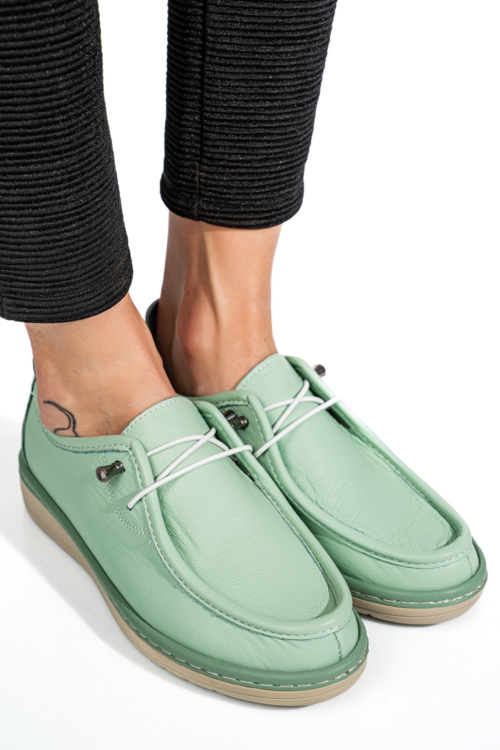 MOCASINI OLIVE PIELE NATURALA 1PC960