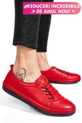 PANTOFI SPORT ROSII PIELE NATURALA 5PC00