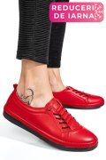 PANTOFI SPORT ROSII PIELE NATURALA 5PC00
