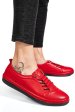 Pantofi sport rosii piele naturala 5pc00