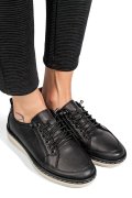 PANTOFI SPORT NEGRI PIELE NATURALA 1PC342