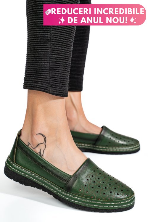 Espadrile verzi piele naturala 9pc0