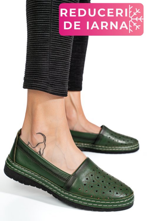 Espadrile verzi piele naturala 9pc0