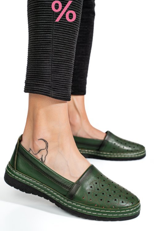 Espadrile verzi piele naturala 9pc0