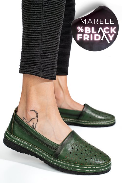 Espadrile verzi piele naturala 9pc0