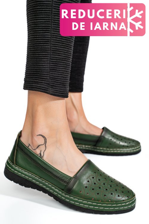 Espadrile verzi piele naturala 9pc0