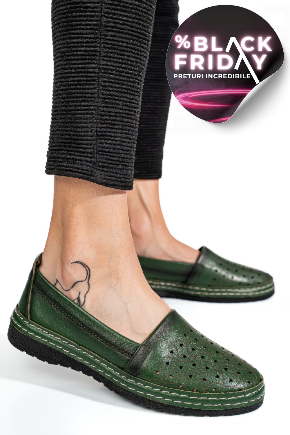 ESPADRILE VERZI PIELE NATURALA 9PC0