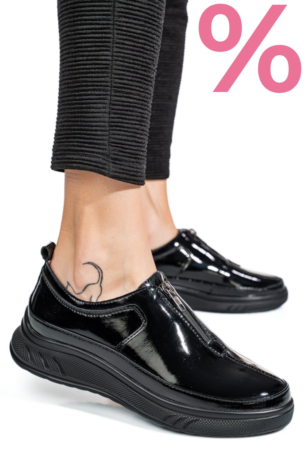 MOCASINI NEGRI PIELE NATURALA LACUITA FSP002287