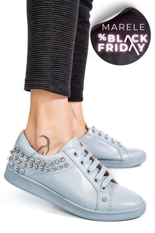 Pantofi sport albastri piele naturala 9spc361