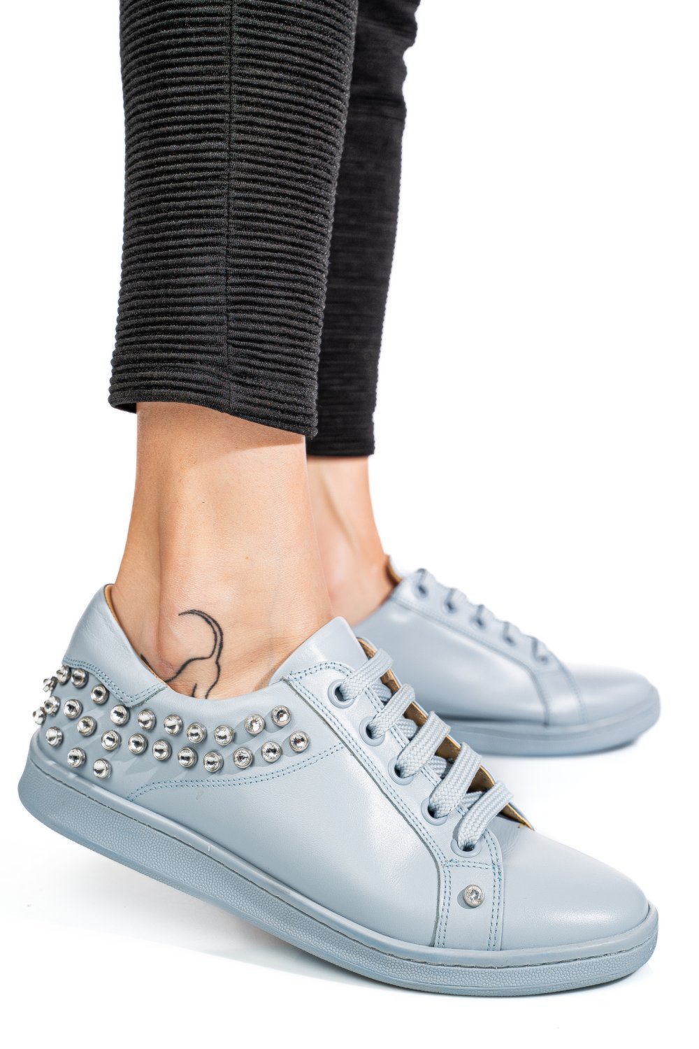 PANTOFI SPORT ALBASTRI PIELE NATURALA 9SPC361