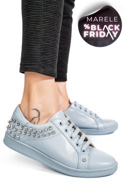 PANTOFI SPORT ALBASTRI PIELE NATURALA 9SPC361