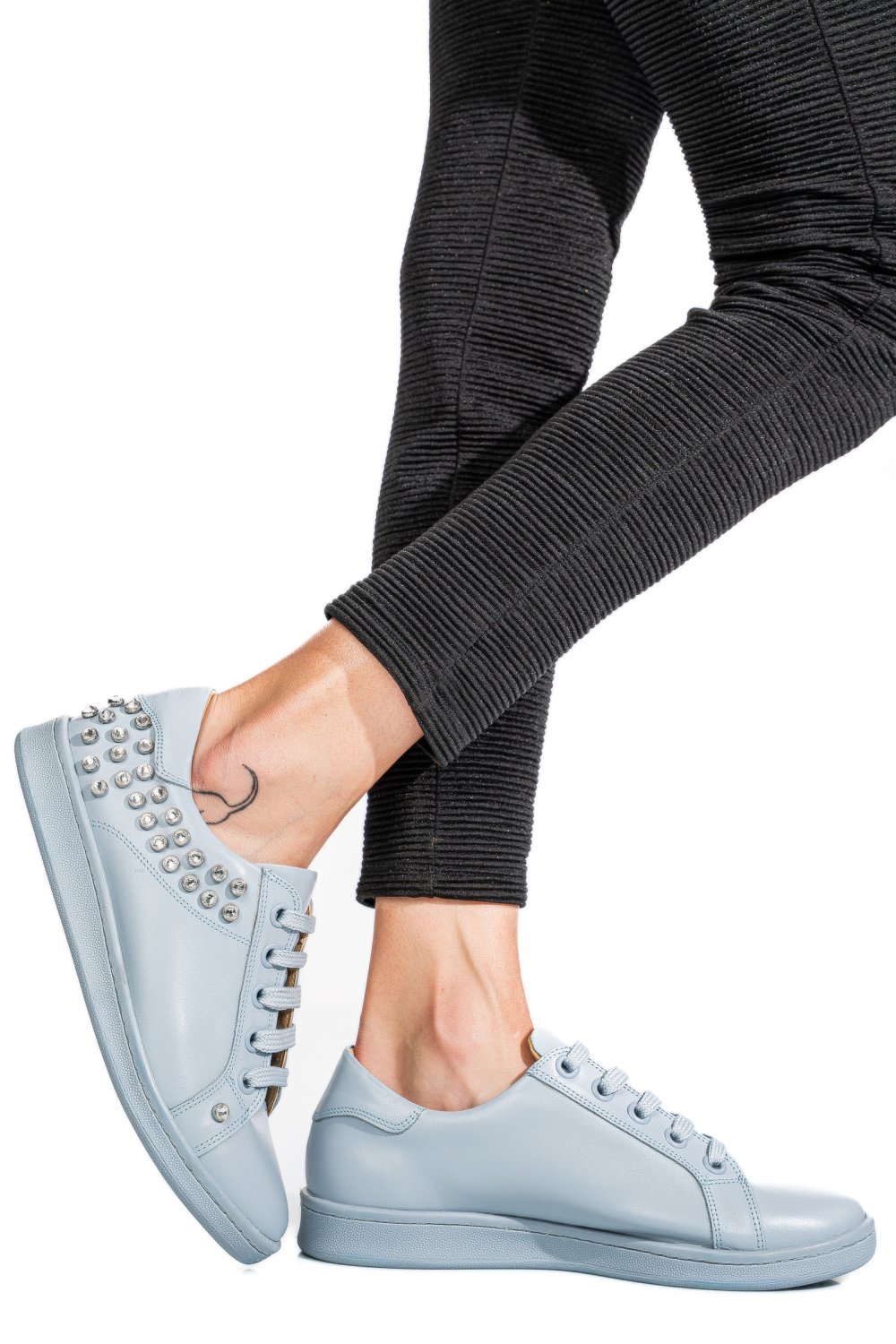 PANTOFI SPORT ALBASTRI PIELE NATURALA 9SPC361