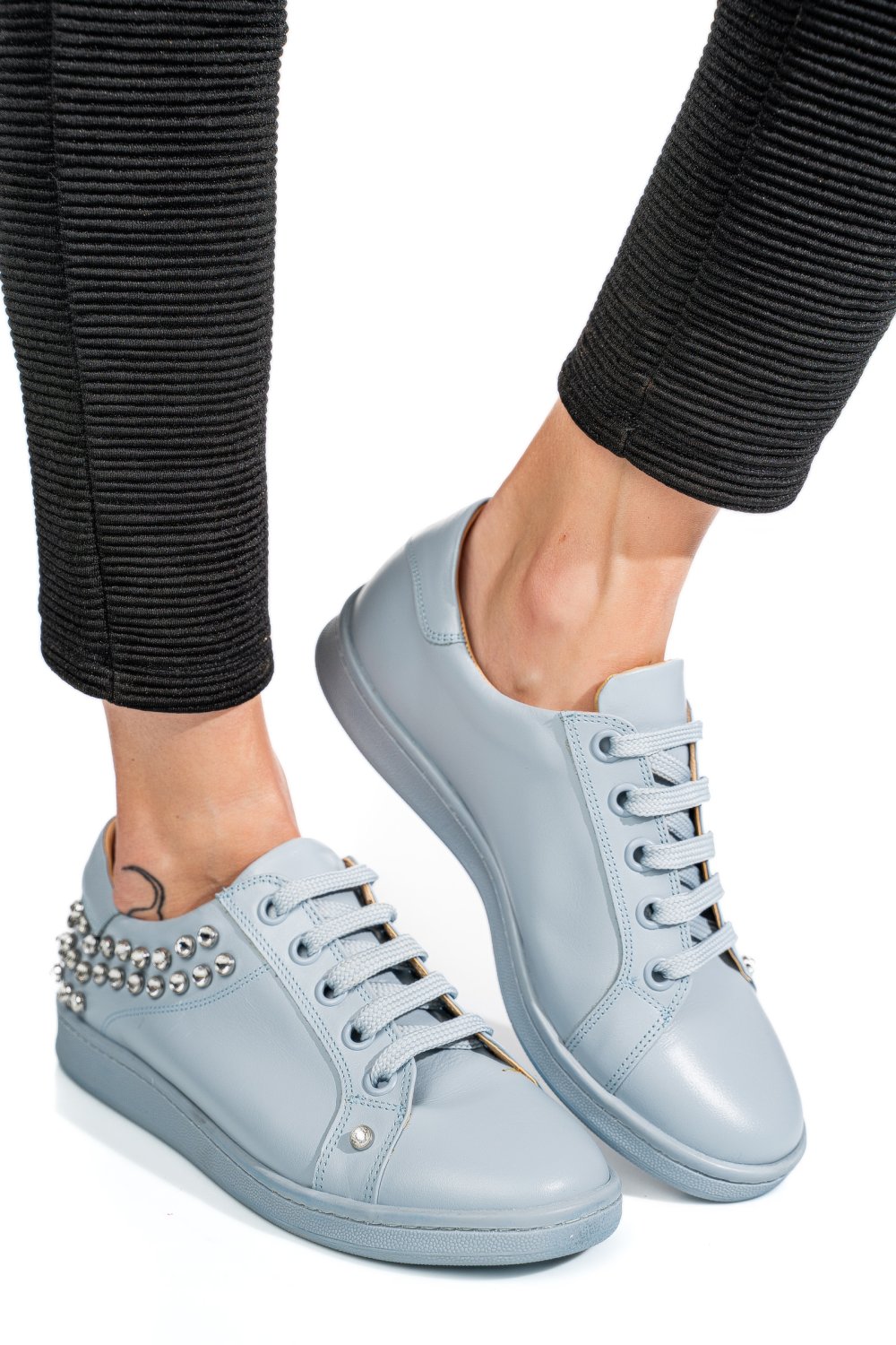 PANTOFI SPORT ALBASTRI PIELE NATURALA 9SPC361