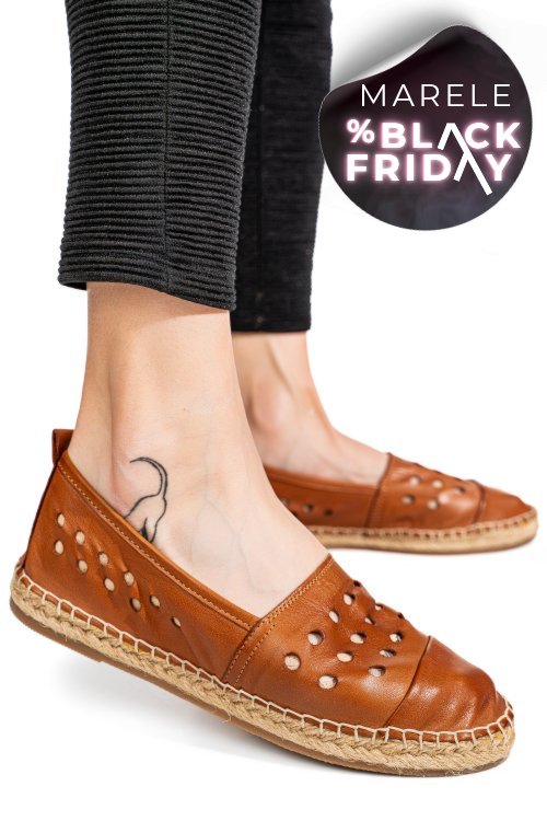 Espadrile maro piele naturala 1pc7905