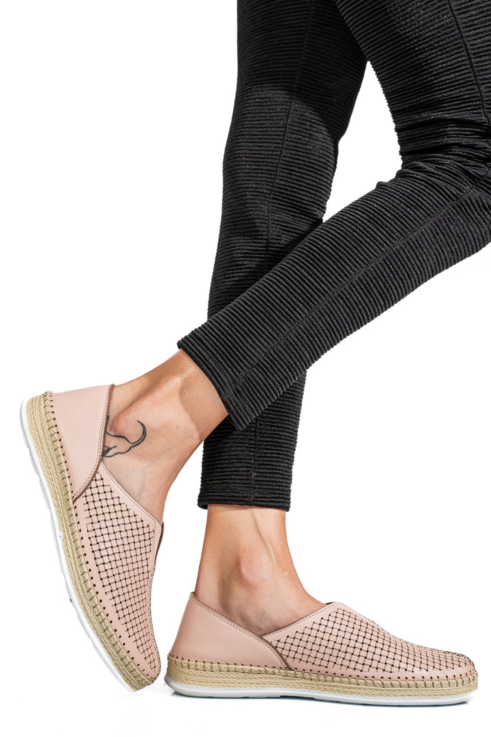 PANTOFI SPORT ROZ PIELE NATURALA 1PC32-3